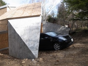 2013/5/18 外構打合せ、暖炉テスト