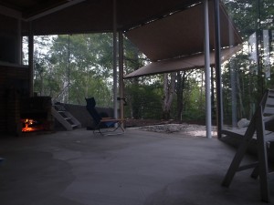 2013/6/23 暖炉テスト、外構施工経過チェック